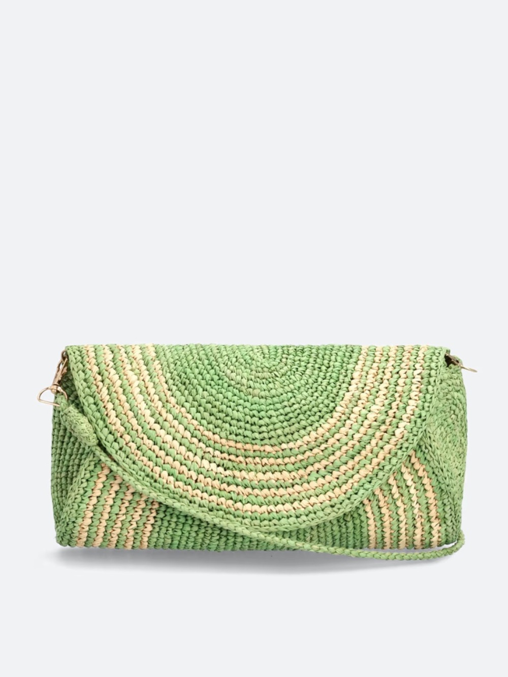 BTB LA green clutch crossbody